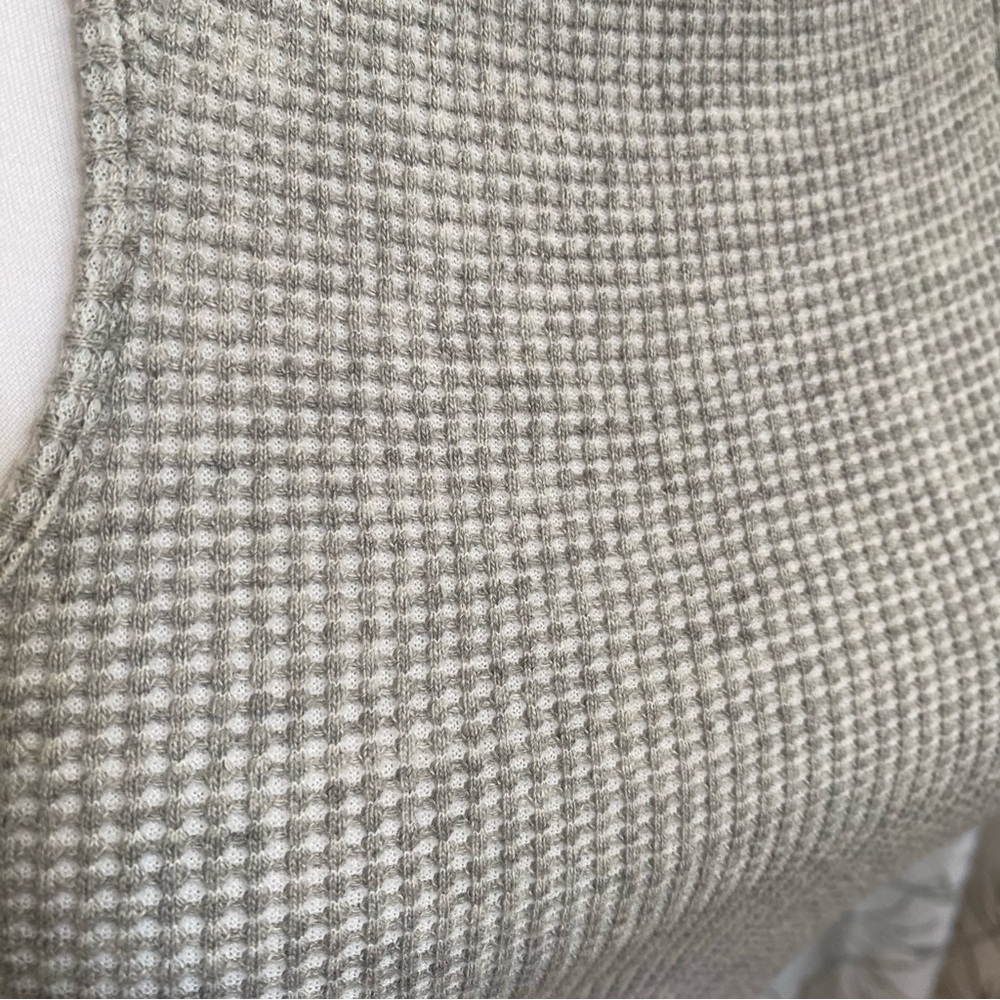 H:ours Racer gray waffle knit racerback bodycon mini dress - Picture 8 of 10